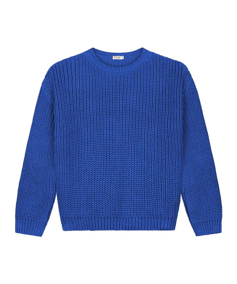 Yuki Chunky Knitted Sweater Blueberry- ADULT