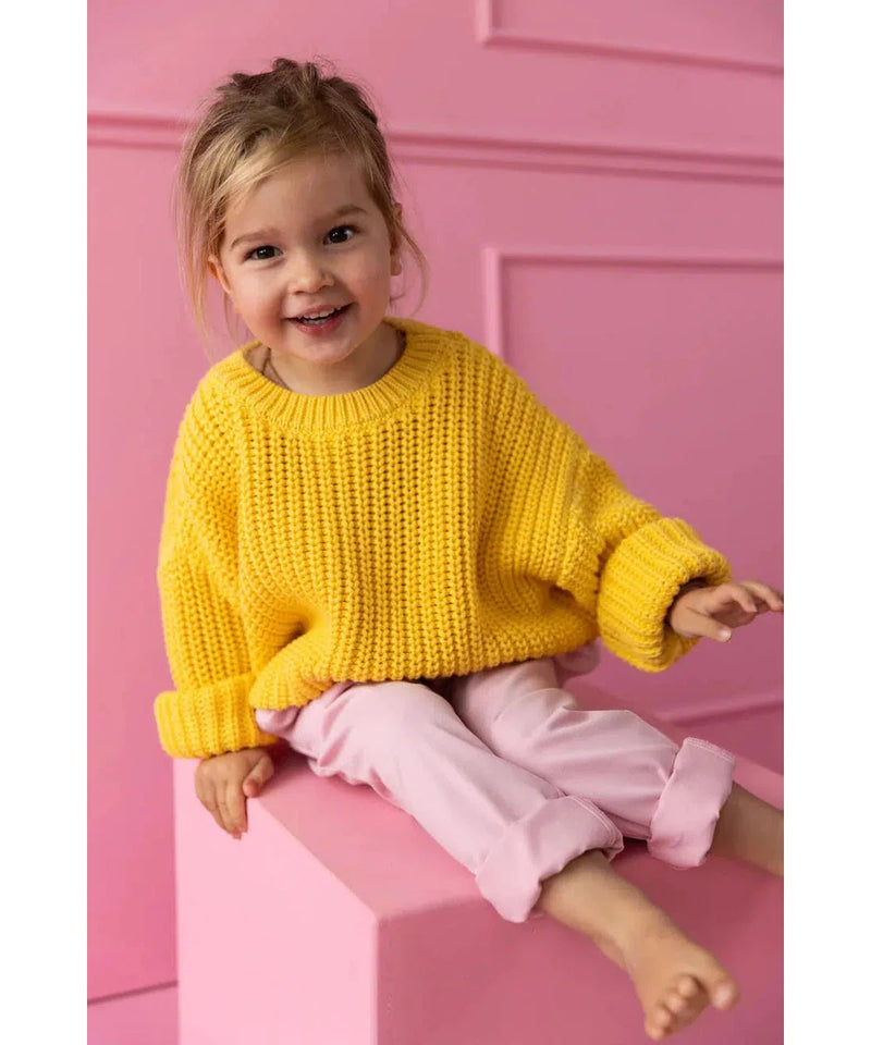 Yuki Chunky Knitted Sweater Lemon - BABY