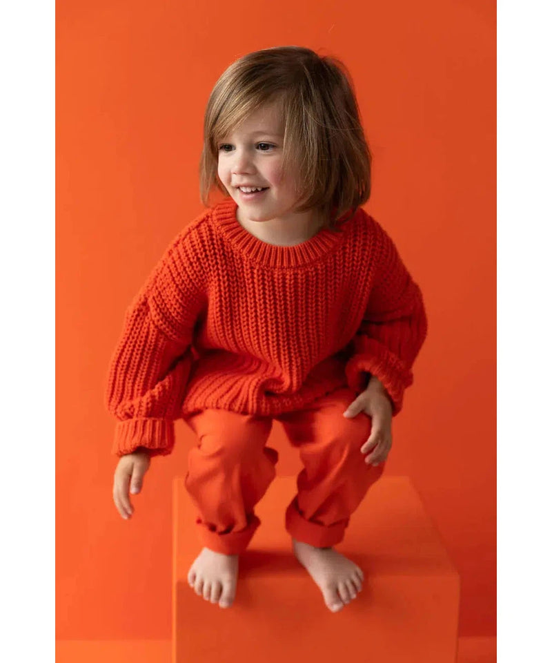 Yuki Chunky Knitted Sweater Mandarin