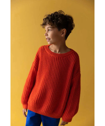 Yuki Chunky Knitted Sweater Mandarin