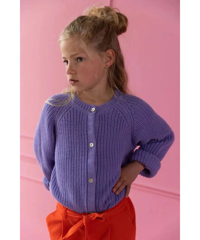 Yuki Raglan Cardigan Purple