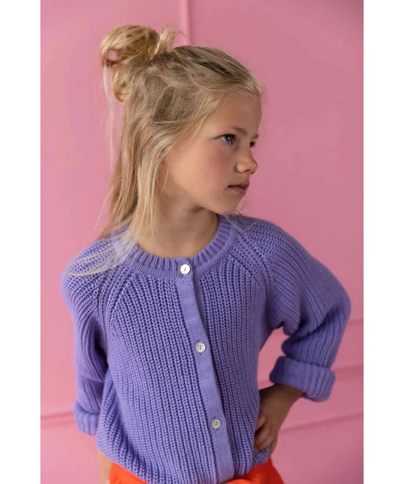 Yuki Raglan Cardigan Purple