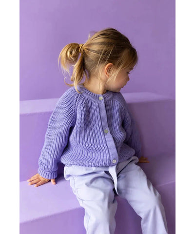 Yuki Raglan Cardigan Purple