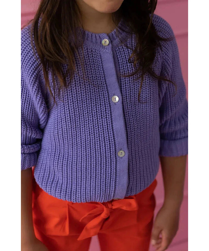 Yuki Raglan Cardigan Purple