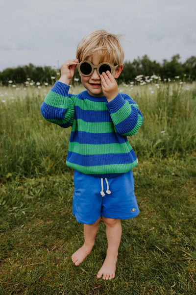 Yuki Stripes Knitted Sweater Peacock