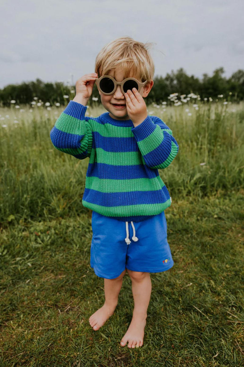 Yuki Stripes Knitted Sweater Peacock