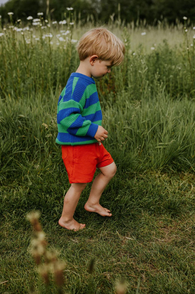 Yuki Stripes Knitted Sweater Peacock