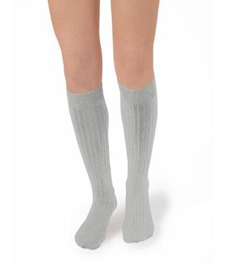 Collégien La Haute Ribbed Knee-High Socks Jour De Pluie