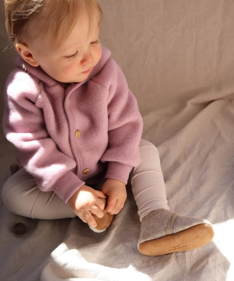 En Fant Baby Wool Sand Melange Slippers