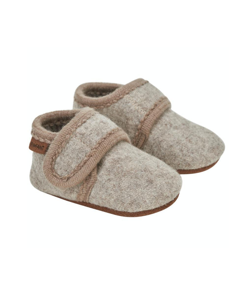 En Fant Baby Wool Sand Melange Slippers