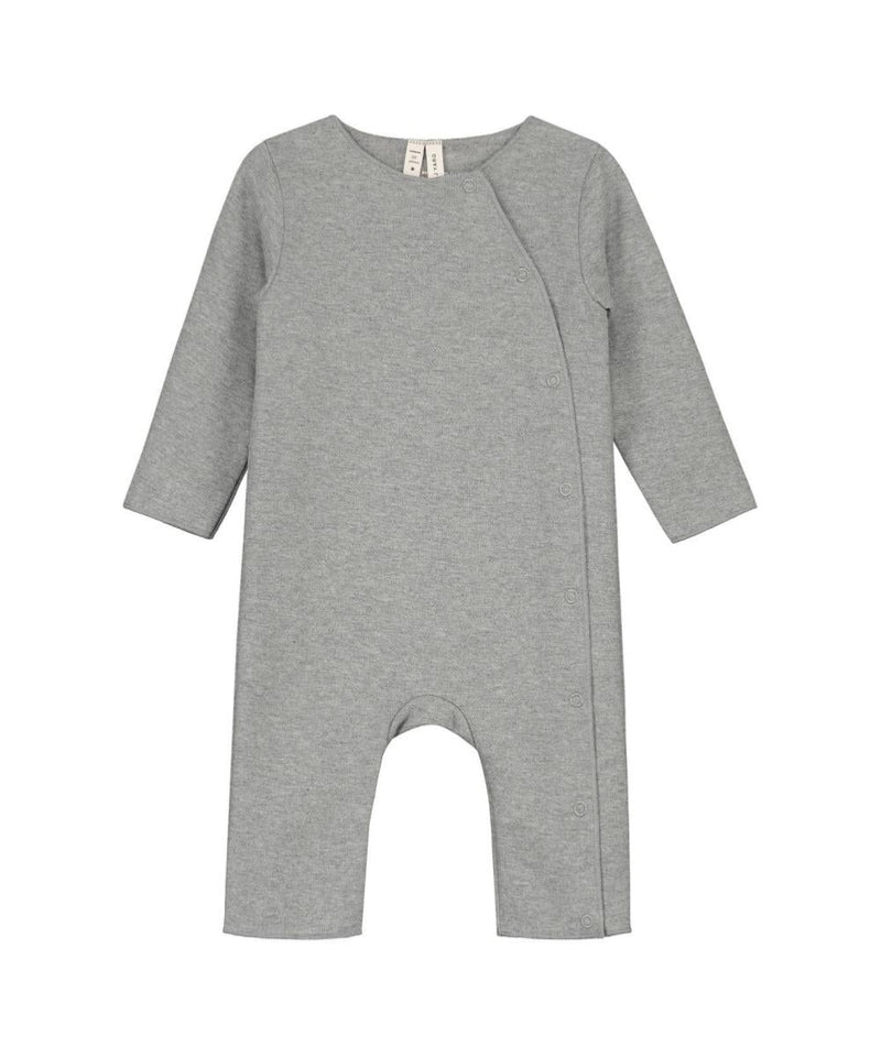 Gray Label Baby Suit With Snaps Grey Melange