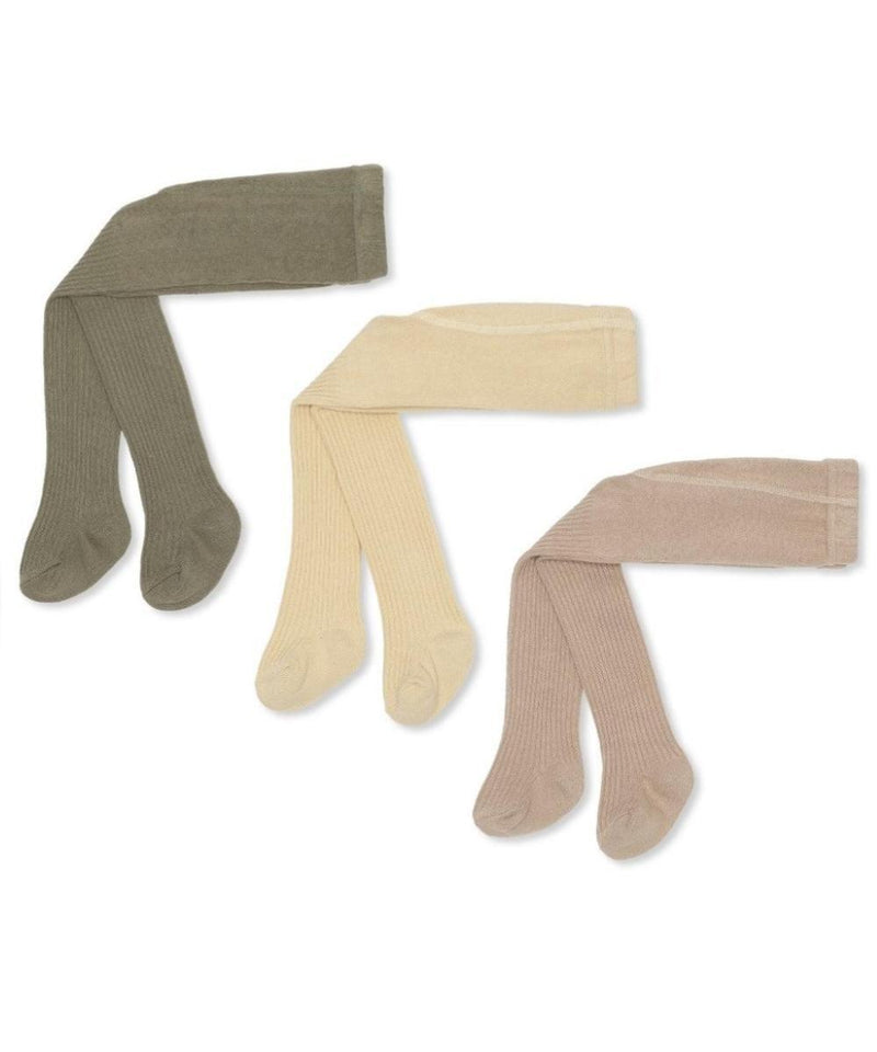 Konges Sløjd 3-Pack Rib Stockings Laurel Oak