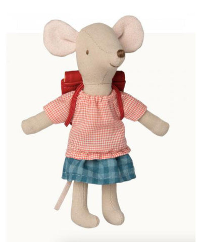 Maileg Clothes And Bag Big Sister Mouse Red