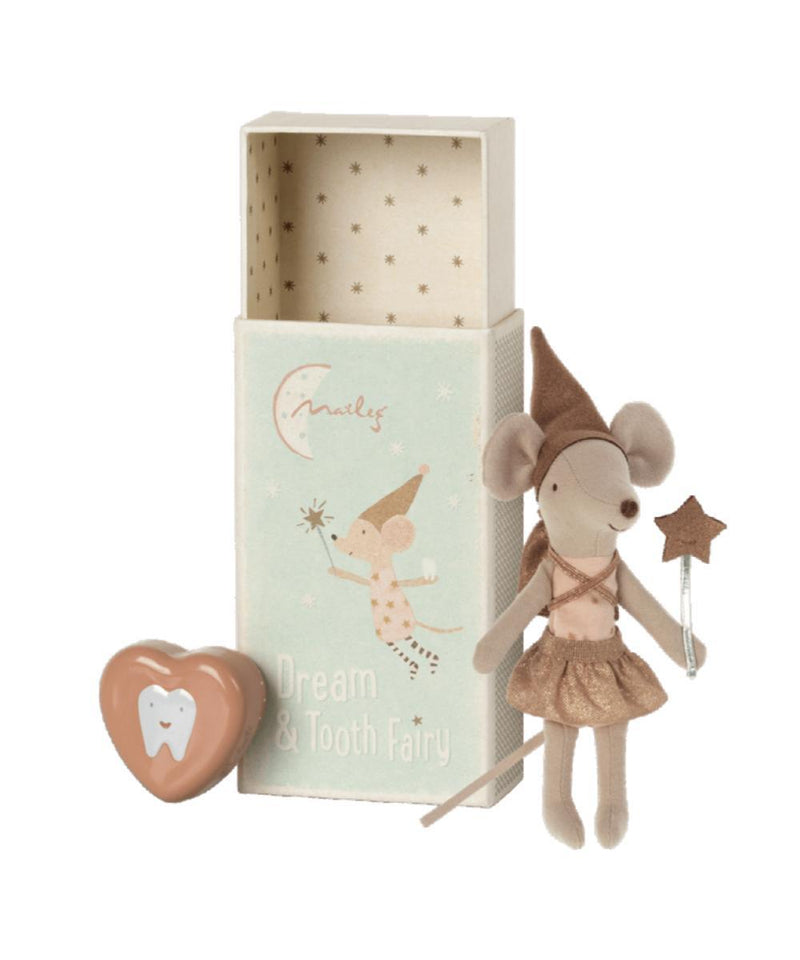 Maileg Tooth Fairy Mouse In Matchbox Rose