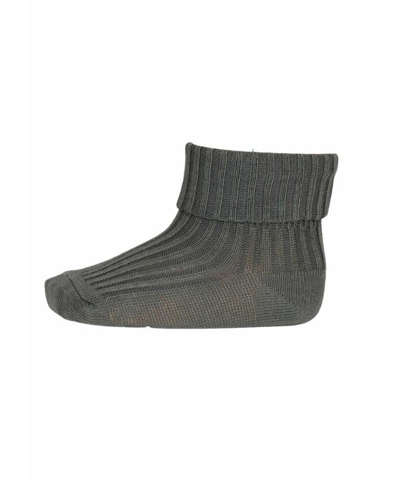 Mp Denmark Wool Rib Baby Socks Agave Green 3010