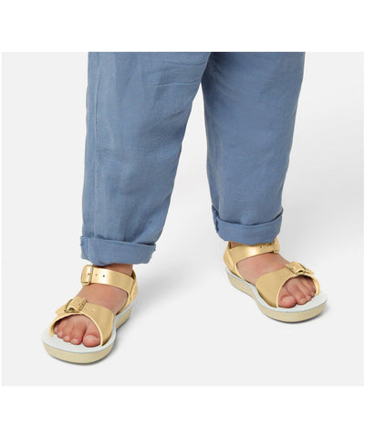 Salt-Water Sandals Kids Surfer Gold