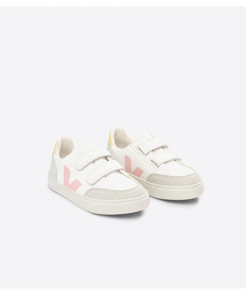 Veja Small V-12 Chromefree White Multico Jade