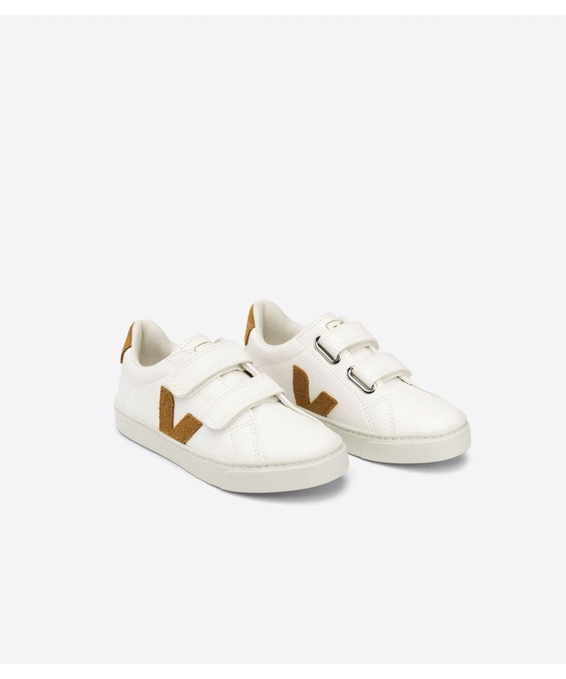 Veja V-10 Velcro Esplar Chromefree Leather White Camel