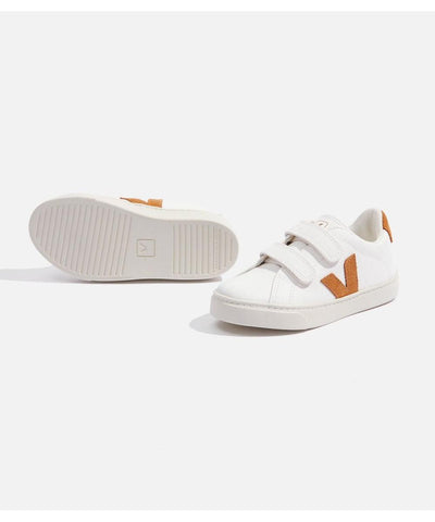 Veja V-10 Velcro Esplar Chromefree Leather White Camel