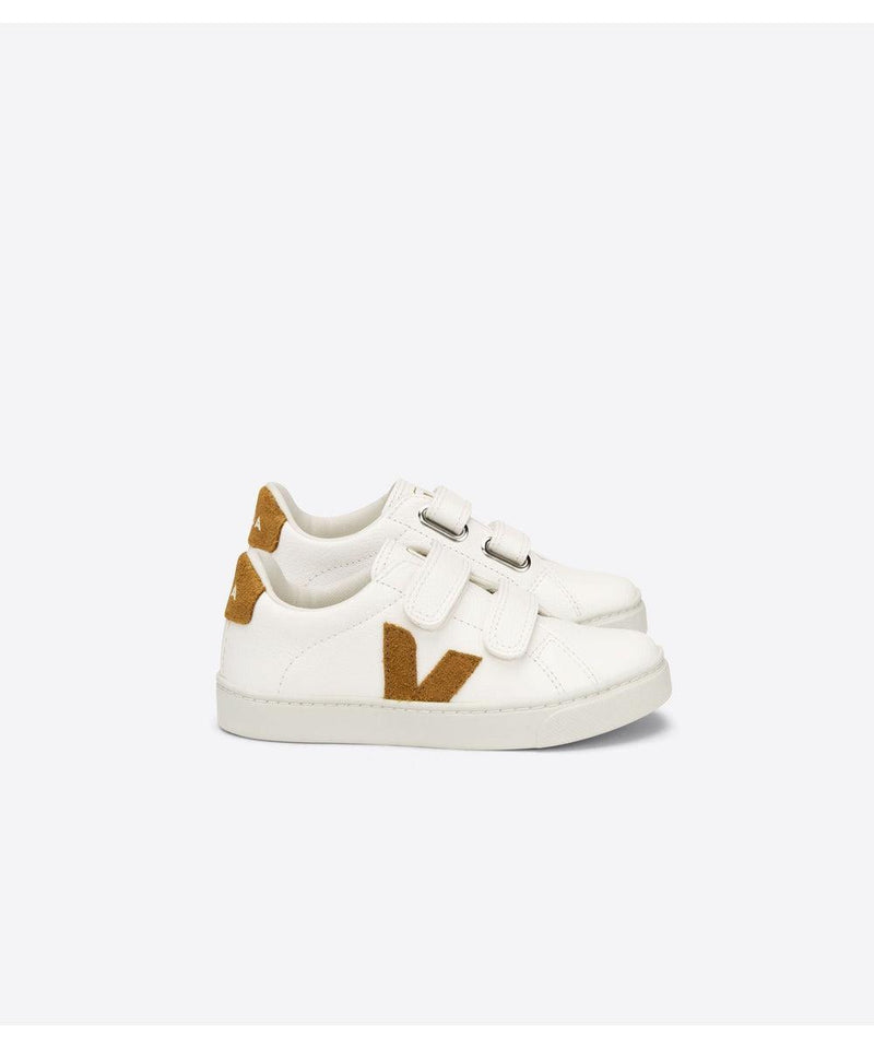 Veja V-10 Velcro Esplar Chromefree Leather White Camel